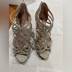 INC International Concepts Glittering Silver Heels